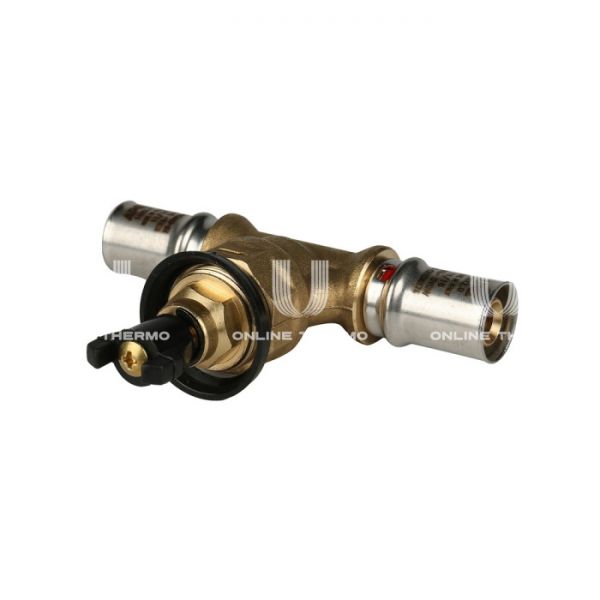 Вентиль под пресс-обжим с хромированной ручкой Stout SFP-0014-001616, 16 мм