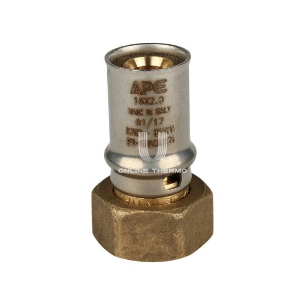 Муфта переходная (переходник) с накидной гайкой Stout SFP-0016-001216 1/2"х16, пресс-фитинг