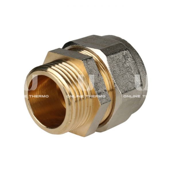 Муфта с наружной резьбой Stout SFS-0001-000132 1"х32, никелированная, компрессионная