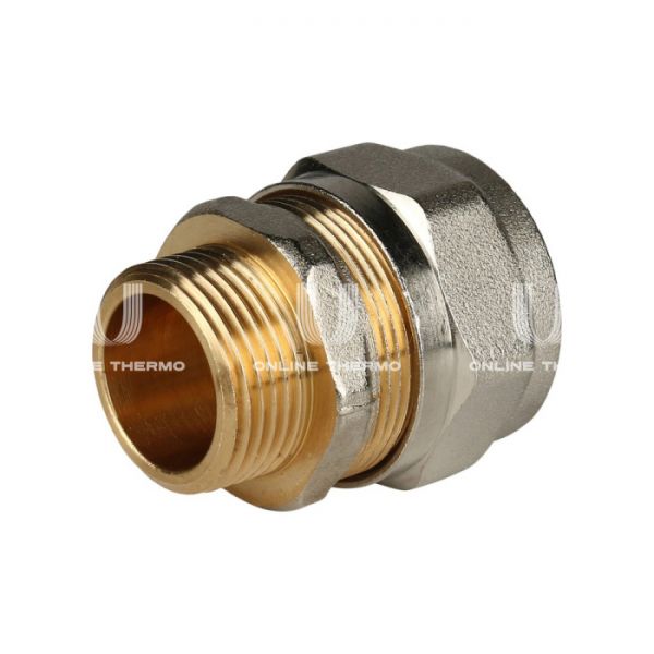 Муфта с наружной резьбой Stout SFS-0001-003426 3/4"х26, никелированная, компрессионная