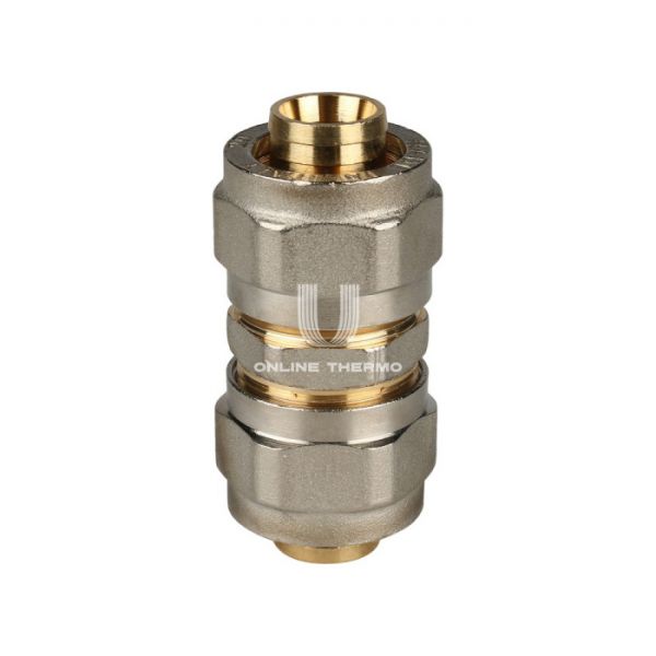 Муфта соединительная равнопроходная Stout SFS-0005-000020, 20 мм, никелированная, компрессионная