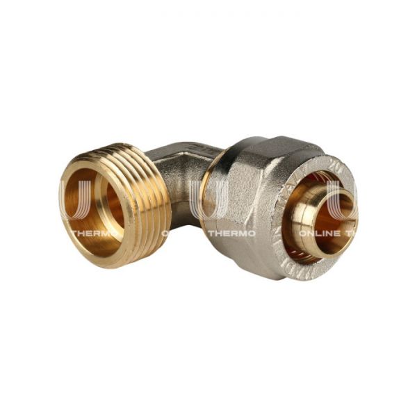 Угольник (угол) с наружной резьбой Stout SFS-0006-003420 3/4"х20, никелированный, компрессионный