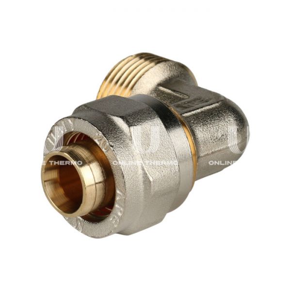 Угольник (угол) с наружной резьбой Stout SFS-0006-003420 3/4"х20, никелированный, компрессионный