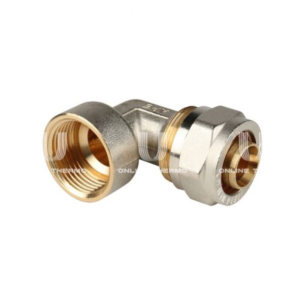 Угольник (угол) с внутренней резьбой Stout SFS-0007-000126 1"x26, никелированный, компрессионный