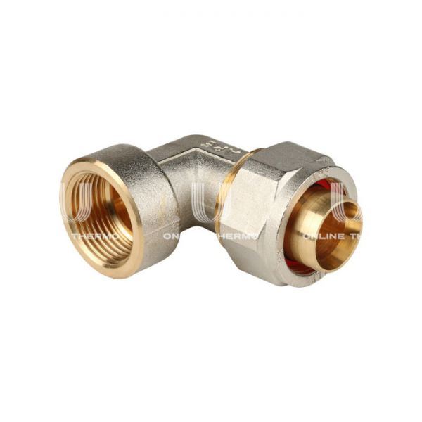 Угольник (угол) с внутренней резьбой Stout SFS-0007-003420 3/4"х20, никелированный, компрессионный