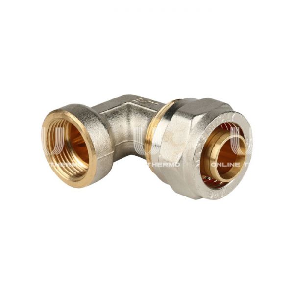 Угольник (угол) с внутренней резьбой Stout SFS-0007-003426 3/4"х26, никелированный, компрессионный