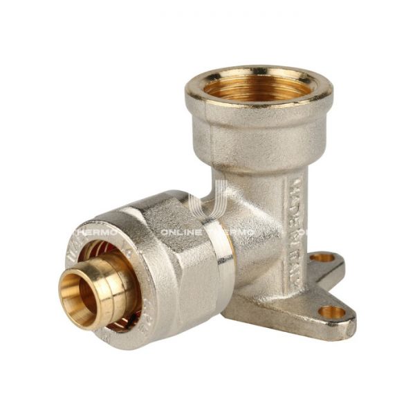 Угольник настенный (водорозетка) с креплением Stout SFS-0008-001216 1/2"х16, никелированный, компрессионный