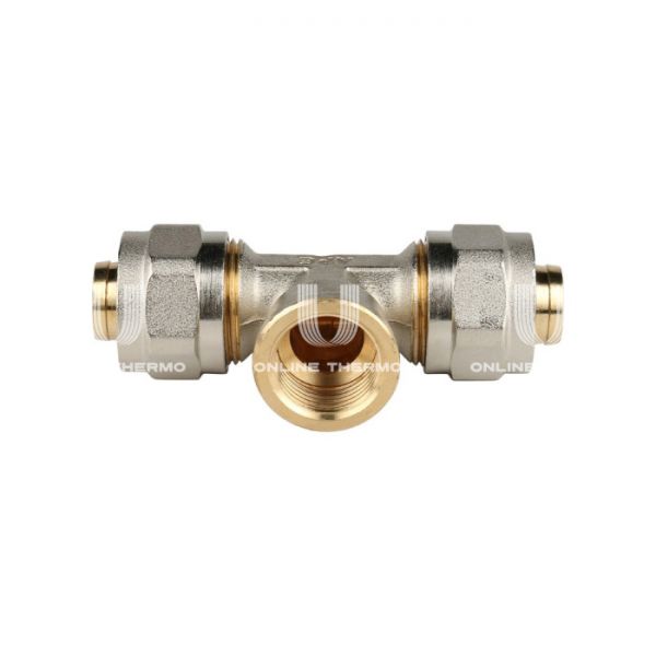 Тройник с внутренней резьбой Stout SFS-0012-001220 1/2"х20, никелированный, компрессионный