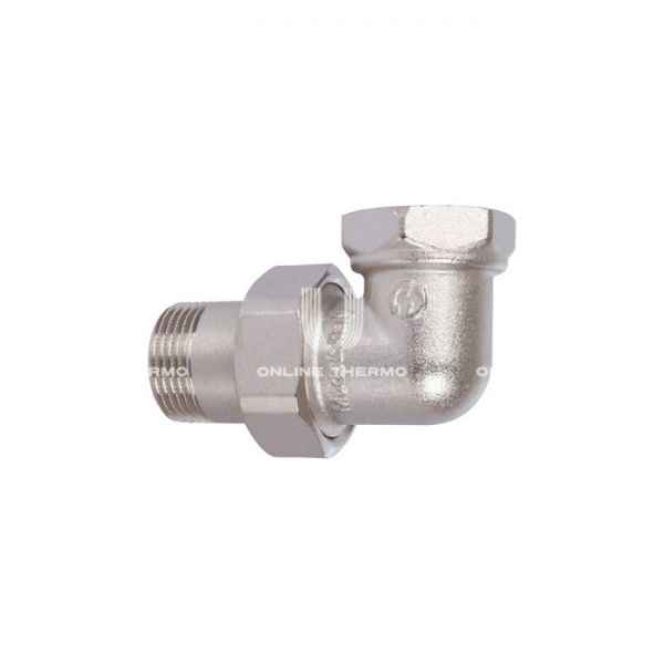 Угловое разъемное угловое соединение "американка" Stout ВН, уплотнение o-ring, никелированное 1/2”