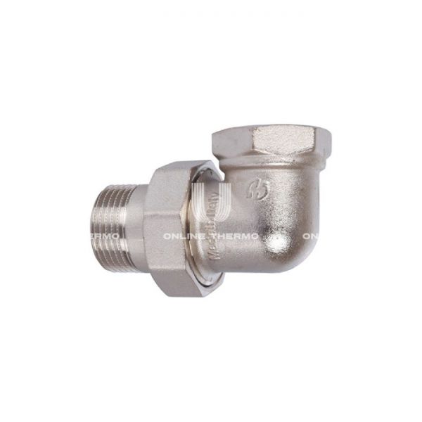 Угловое разъемное угловое соединение "американка" ВН, никелированное 1/2"