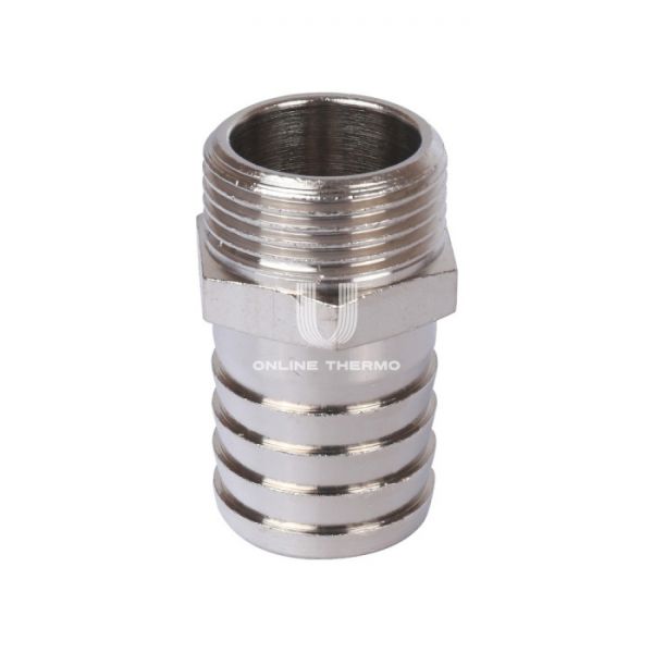 Штуцер с наружной резьбой Stout SFT-0067-001214, НР 14×1/2", никелированный