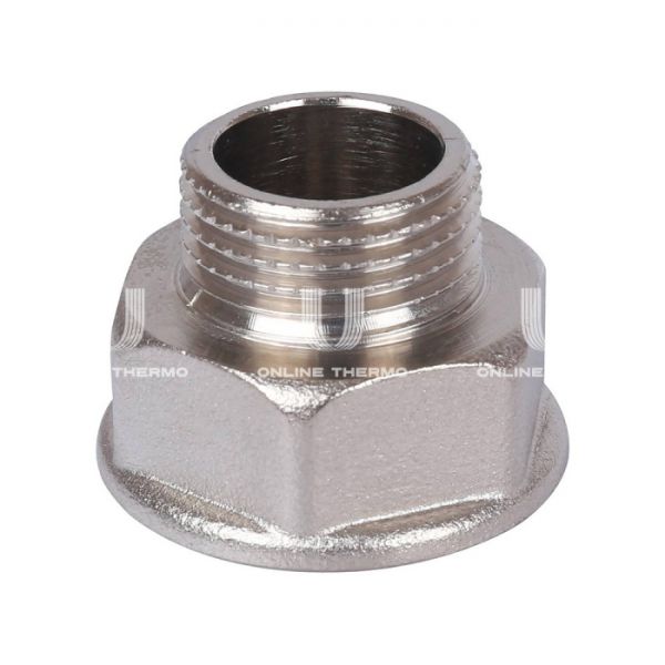 Переходник с внутренней и наружной резьбой Stout ВН никелированный 1"×3/4"