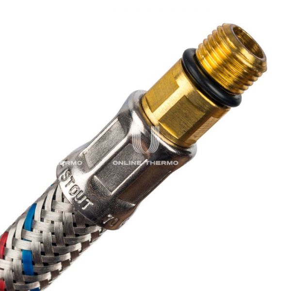 STOUT SHF-0025-181015  Гибкая подводка для воды  M 10 (18мм) х ВР 1/2,  длина 400 мм