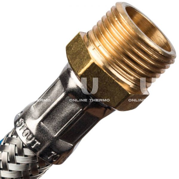 STOUT SHF-0055-081010  Гибкая подводка для воды  НР 3/8 х ВР 3/8,  длина 400 мм