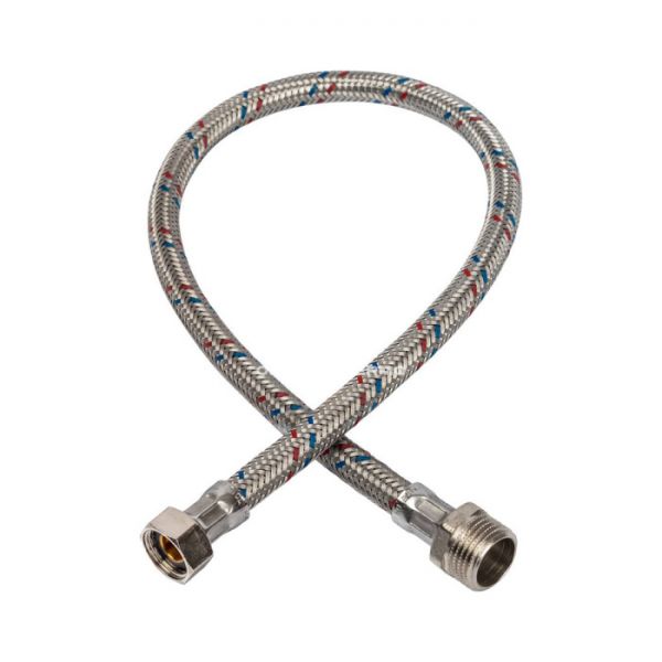 STOUT SHF-0077-081510  Гибкая подводка для воды  НР 1/2 х ВР 3/8,  длина 600 мм