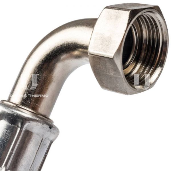 STOUT SHF-0166-252525  Гибкая подводка для воды  НР 1 х ВР 1  угловая ,  длина 600 мм