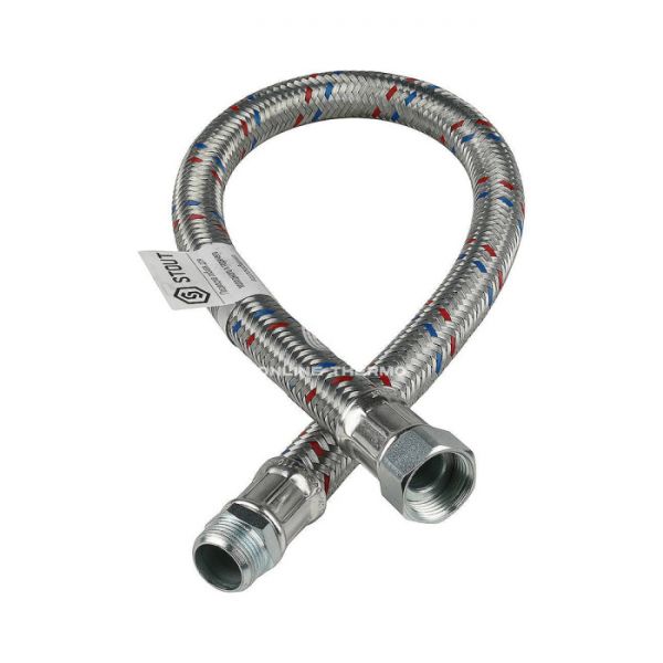 STOUT SHF-0208-182020 Гибкая подводка для воды  НР 3/4 х ВР 3/4,  длина 800 мм