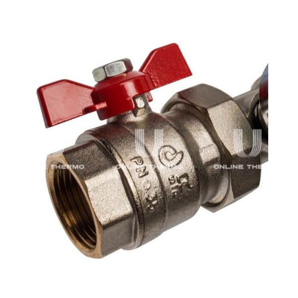 Распределительный коллектор Stout из латуни без расходомеров 4 вых.