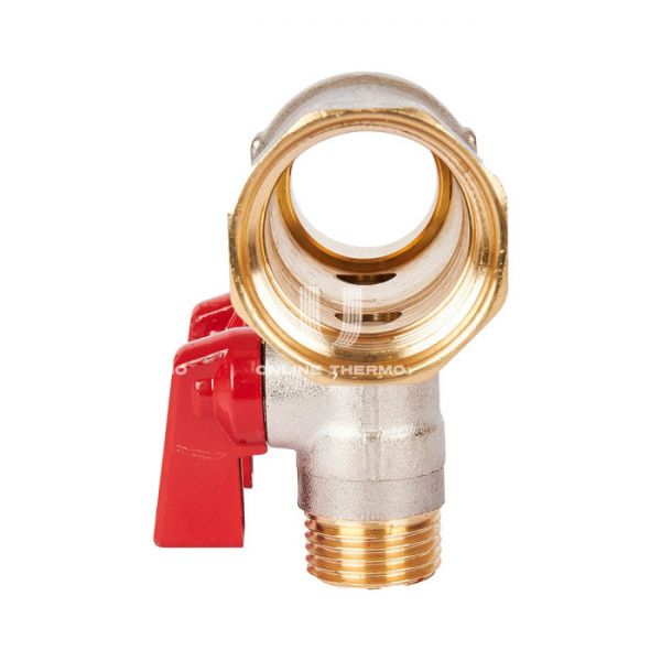 Коллектор с шаровыми кранами SMB 6210 1", 2 отвода 1/2" (красные ручки)