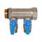Коллектор Stout с шаровыми кранами SMB 6211 3/4", 2 отвода 1/2" (синие ручки)