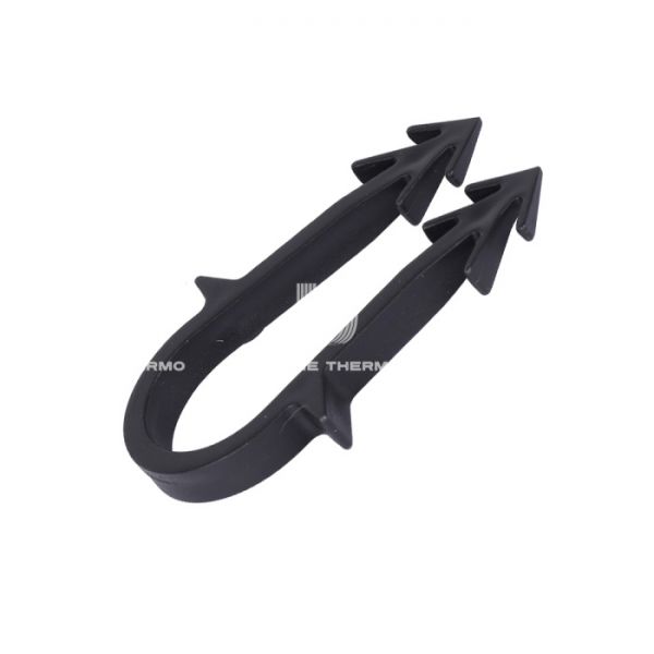 Гарпун-скоба Stout SMF-0005-001620 для крепления труб 16-20 мм, с двойным креплением, черная