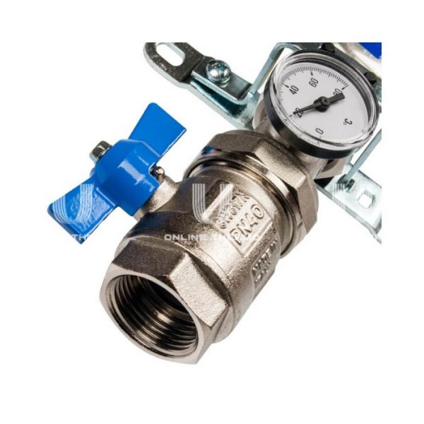 Коллектор Stout из нержавеющей стали в сборе с расходомерами 12 вых.