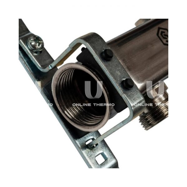 Коллектор Stout из нержавеющей стали для радиаторной разводки 9 вых.