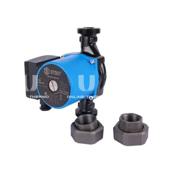Насос циркуляционный Stout SPC-0001-2540180 25-40, с гайками, база 180 мм