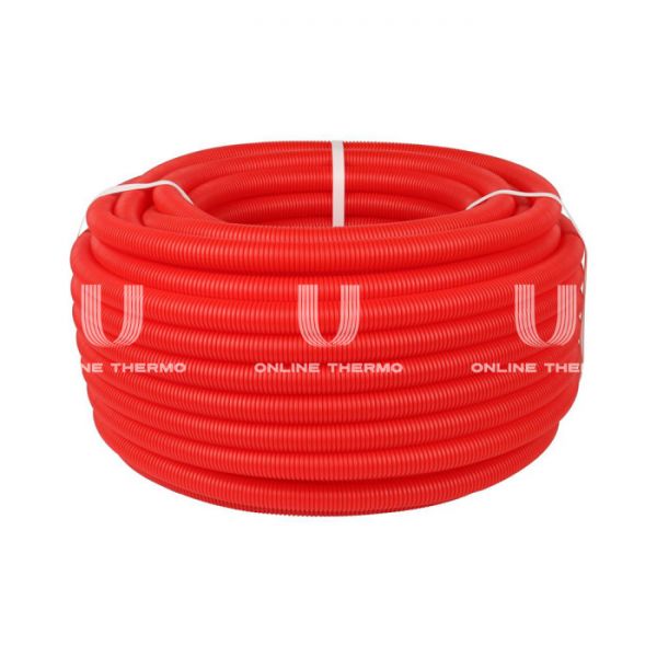 Труба гофрированная Stout ПНД, цвет красный, наружным диаметром 28 мм для труб диаметром 20 мм