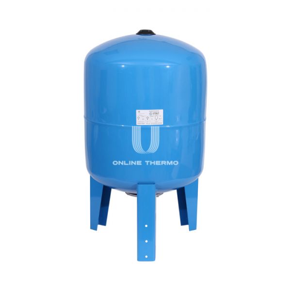 Гидроаккумулятор (расширительный бак) для водоснабжения Stout STW-0002-000080, 80 л, синий вертикальный, на ножках