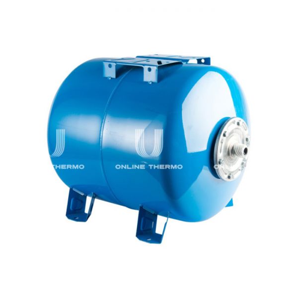 Гидроаккумулятор (расширительный бак) для водоснабжения Stout STW-0003-000050, 50 л, синий горизонтальный, на ножках