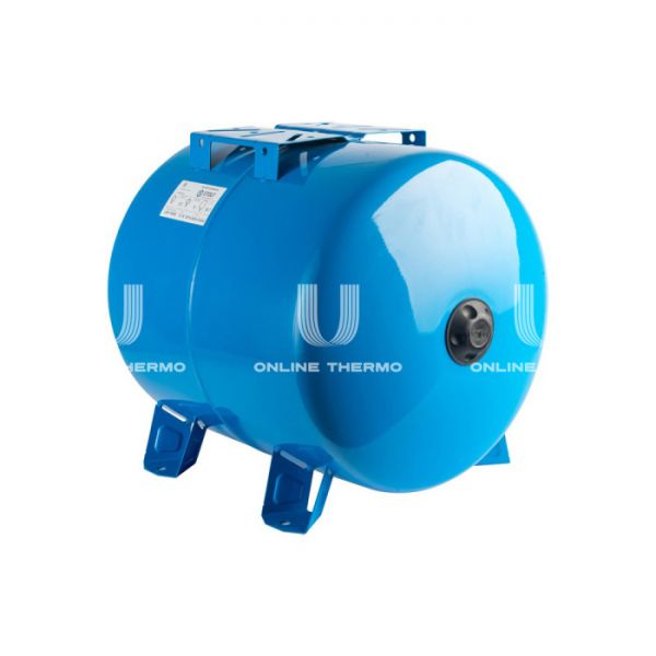 Гидроаккумулятор (расширительный бак) для водоснабжения Stout STW-0003-000050, 50 л, синий горизонтальный, на ножках