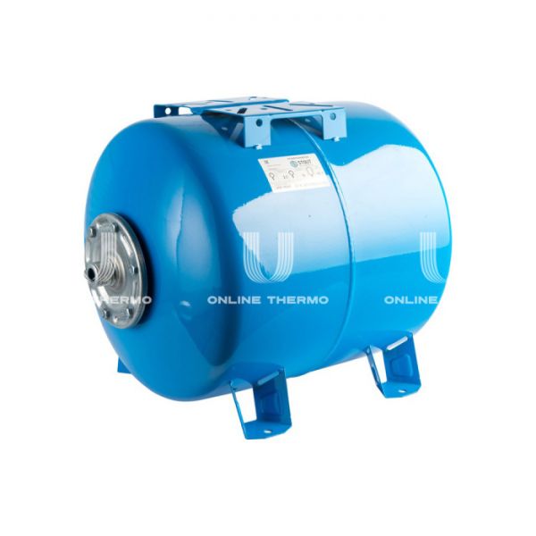 Гидроаккумулятор (расширительный бак) для водоснабжения Stout STW-0003-000080, 80 л, синий горизонтальный, на ножках