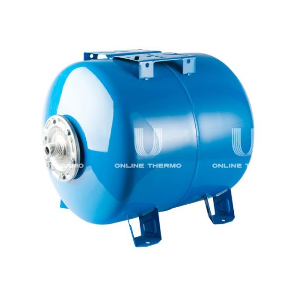 Гидроаккумулятор (расширительный бак) для водоснабжения Stout STW-0003-000200, 200 л, синий горизонтальный, на ножках