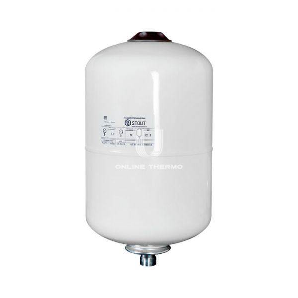 Гидроаккумулятор (расширительный бак) для водоснабжения Stout STW-0015-000012, 12 л, белый, вертикальный, подвесной