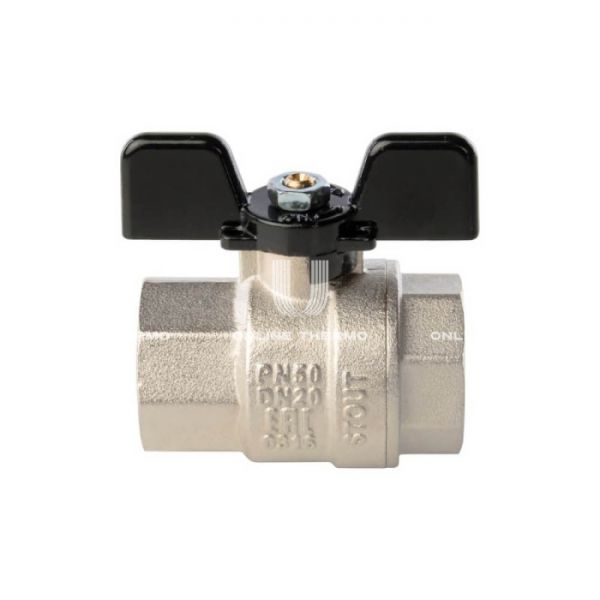 Кран шаровой Stout полнопроходной, ВР, ручка бабочка 3/4"