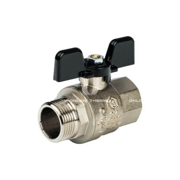 Кран шаровой Stout полнопроходной, ВР-НР, ручка бабочка 3/4"