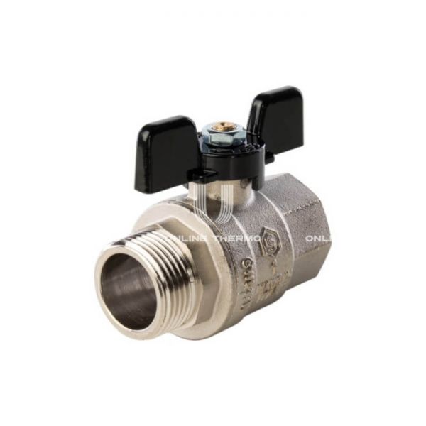 Кран шаровой Stout полнопроходной, ВР-НР, ручка бабочка 1"