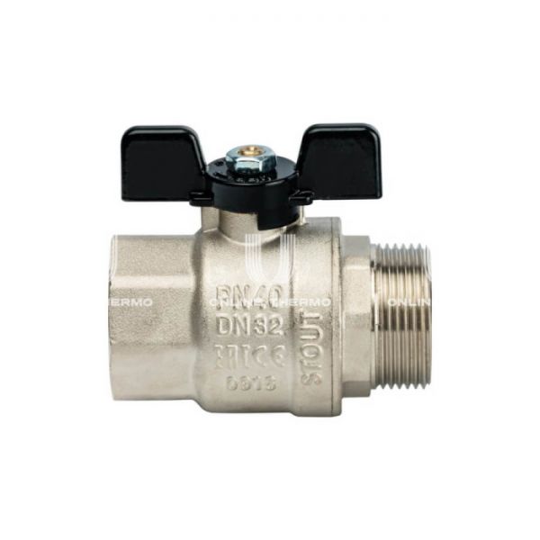 Кран шаровой Stout полнопроходной, ВР-НР, ручка бабочка 1" 1/4