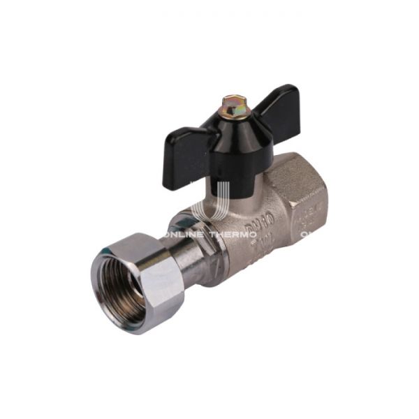 Кран шаровой Stout с накидной гайкой, ВР-НГ, 1/2"x1/2", ручка бабочка