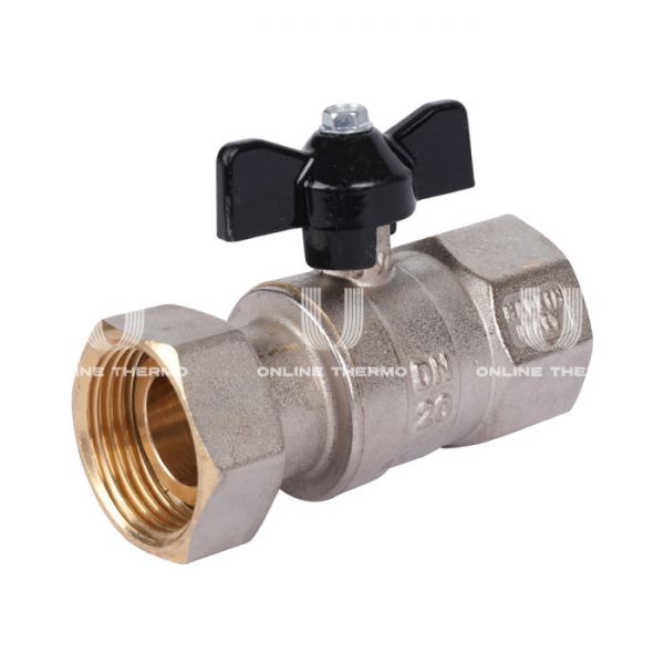 Кран шаровый с накидной гайкой Stout SVB-0009-000025 1"x1" ВР-НГ, ручка-бабочка