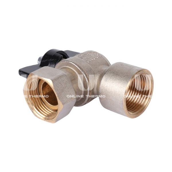 Кран шаровый угловой с накидной гайкой Stout SVB-1010-000020 3/4"x3/4" ВР-НГ, ручка-бабочка