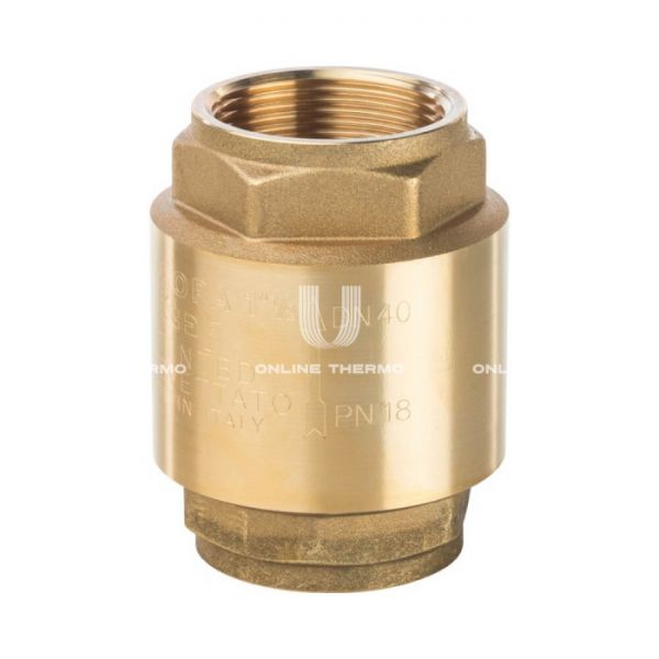 Клапан обратный Stout пружинный муфтовый с металлическим седлом, 1 1/2"