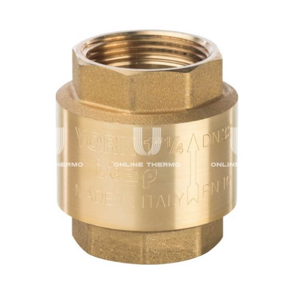 Клапан обратный Stout пружинный муфтовый с пластиковым седлом, 1 1/4"