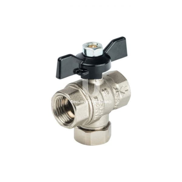 Кран шаровой Stout с фильтром 1/2" (ручка-бабочка)