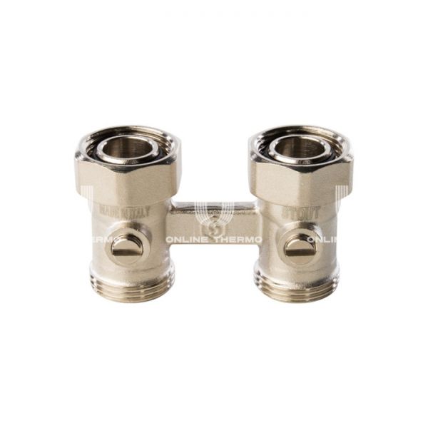 Узел нижнего подключения Stout радиатора для двухтрубной системы, прямой 3/4"