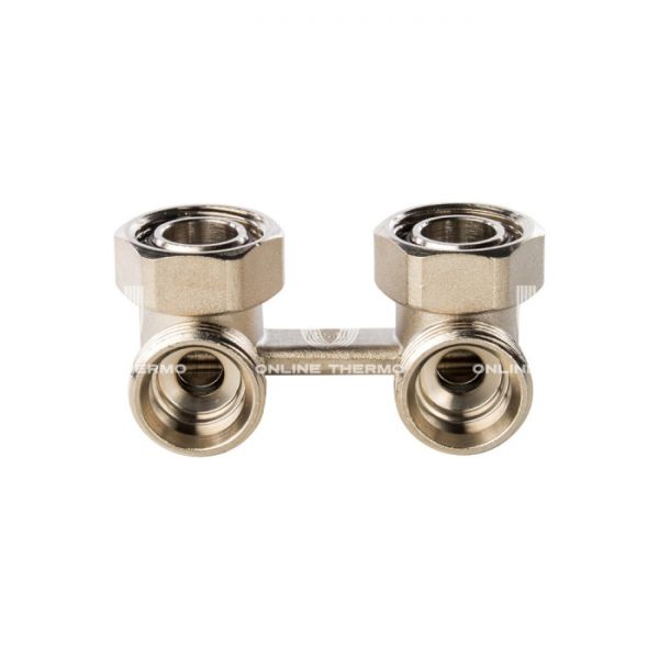 Узел нижнего подключения Stout радиатора для двухтрубной системы, угловой 3/4''