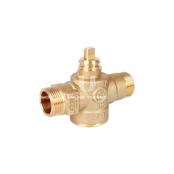 Двухходовой зонный (зональный) клапан Stout SVM-0070-200020 3/4" НР, Kvs 12, с сервоприводом 230V