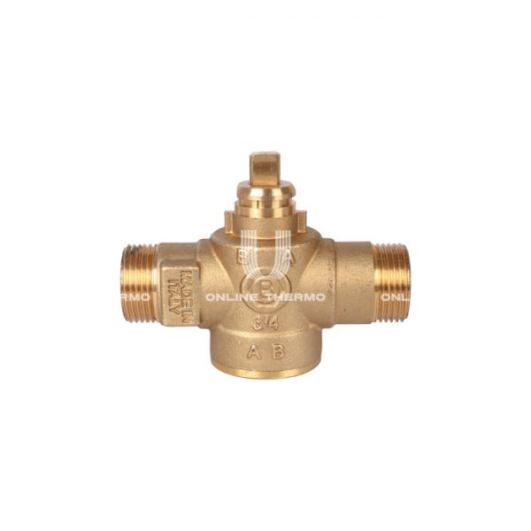 Двухходовой зонный (зональный) клапан Stout SVM-0070-200020 3/4" НР, Kvs 12, с сервоприводом 230V