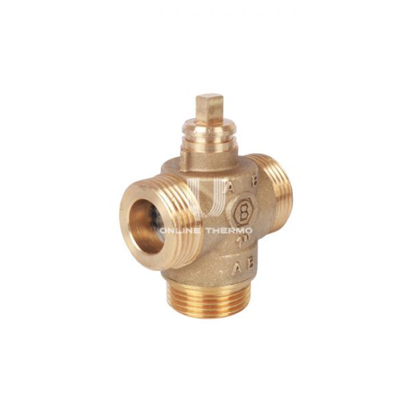 Трехходовой зонный (зональный) клапан Stout SVM-0070-300125 НР 1", Kvs 8, с сервоприводом 230V, компактный